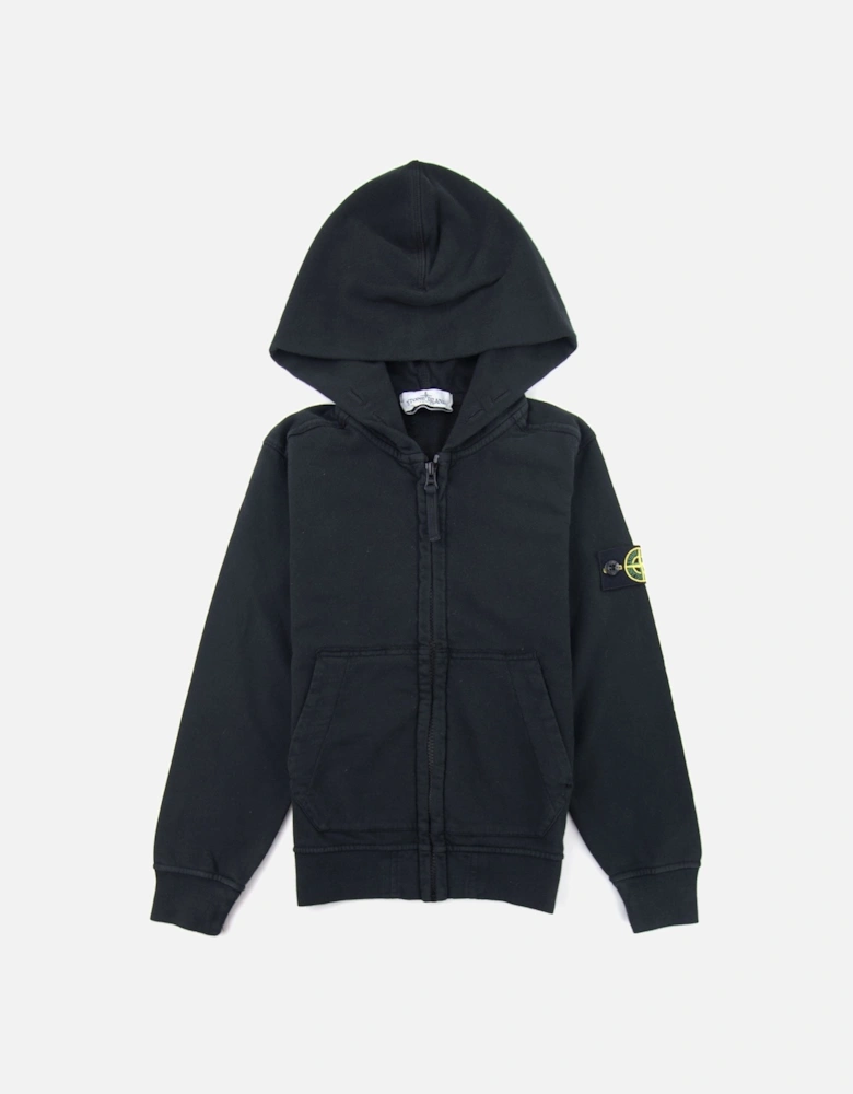 Junior 60640 Hooded Zip Up Sweatshirt Black V0029