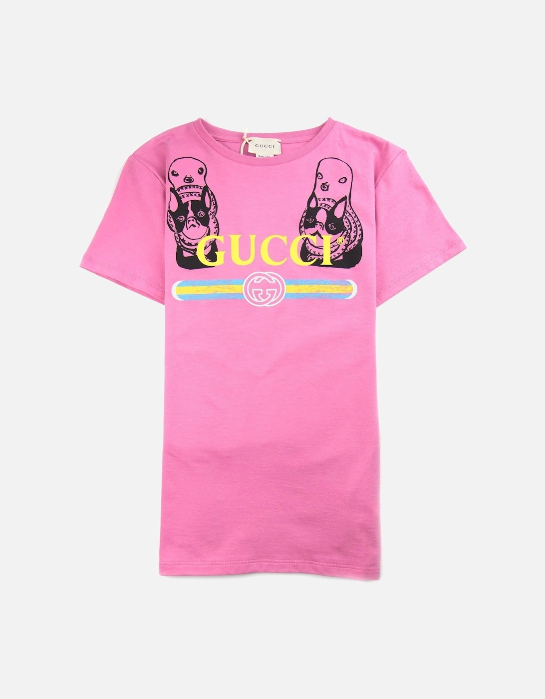 Junior Band Logo with Dogs T-Shirt Pink, 3 of 2