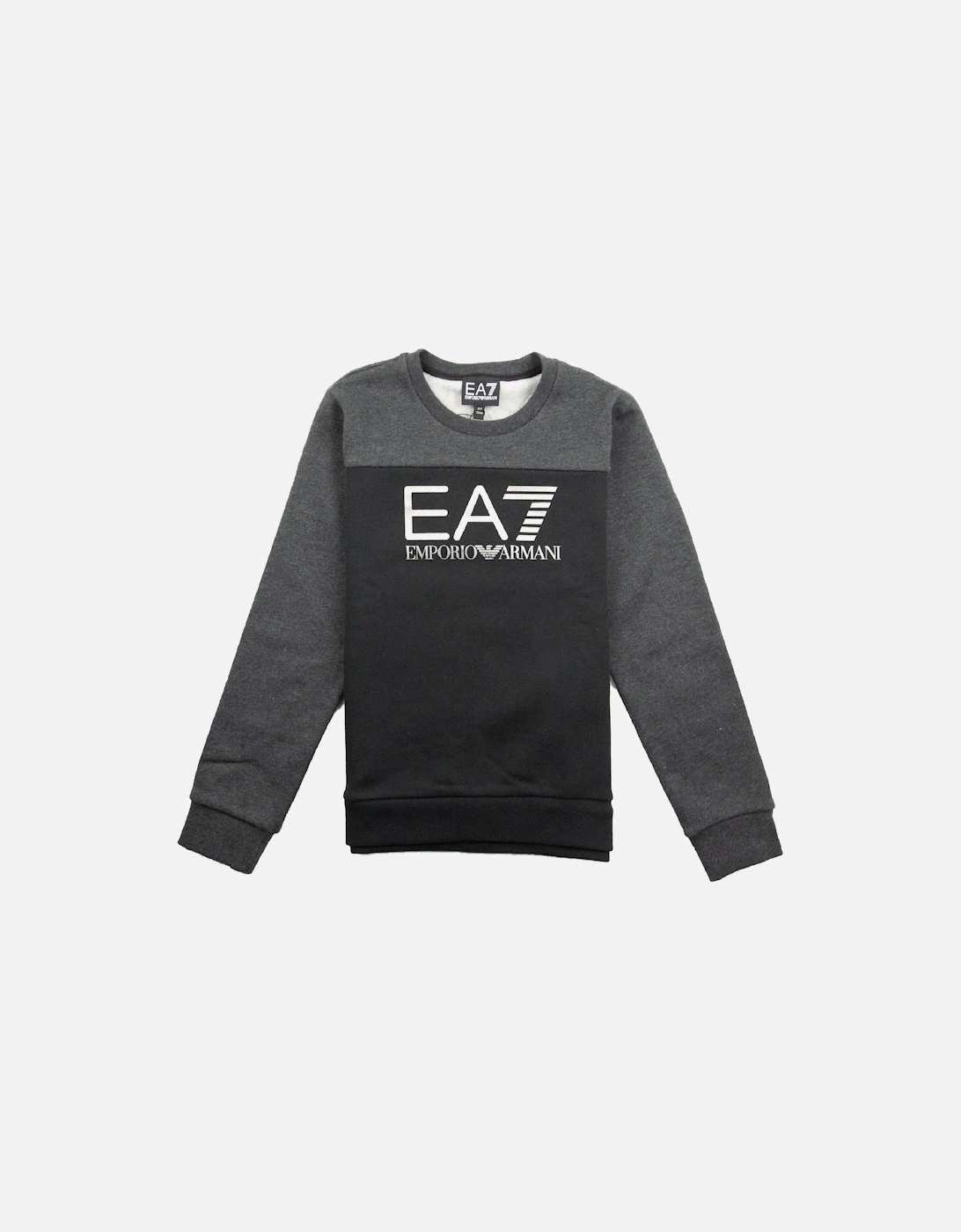 Junior Large Logo Sweatshirt Black/Grey, 3 of 2