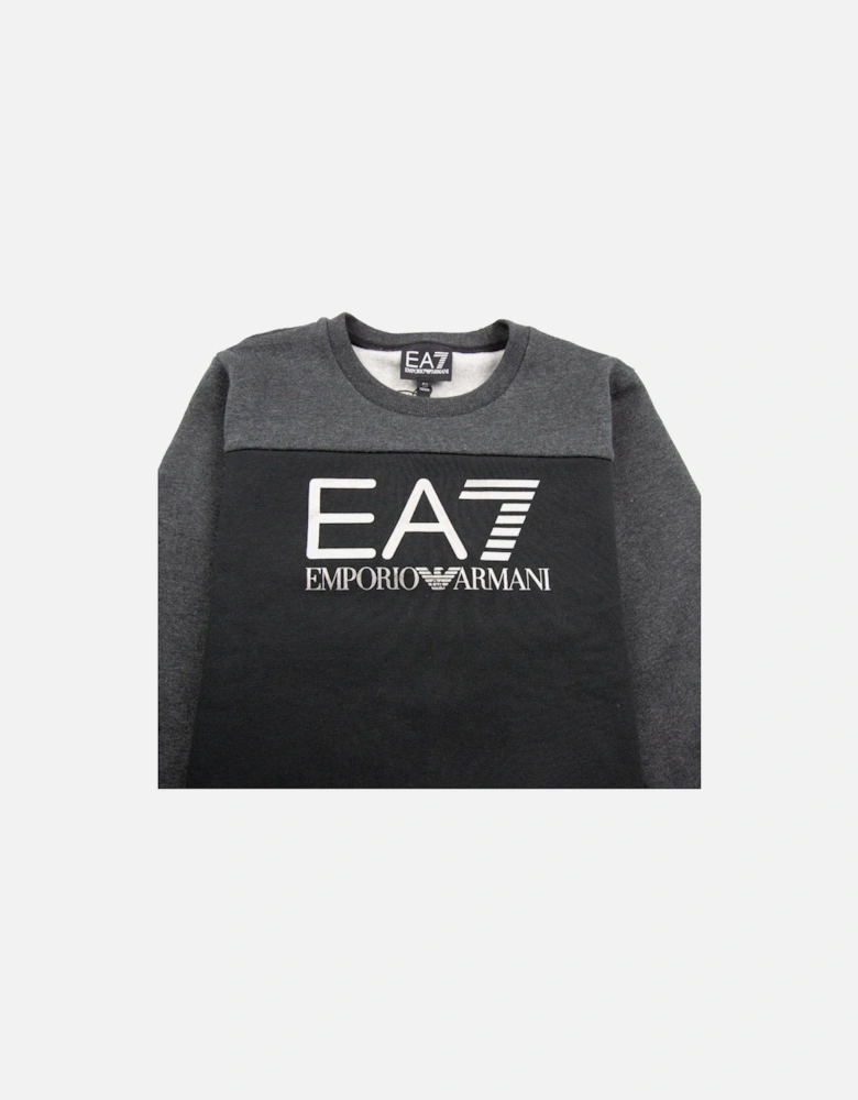Junior Large Logo Sweatshirt Black/Grey