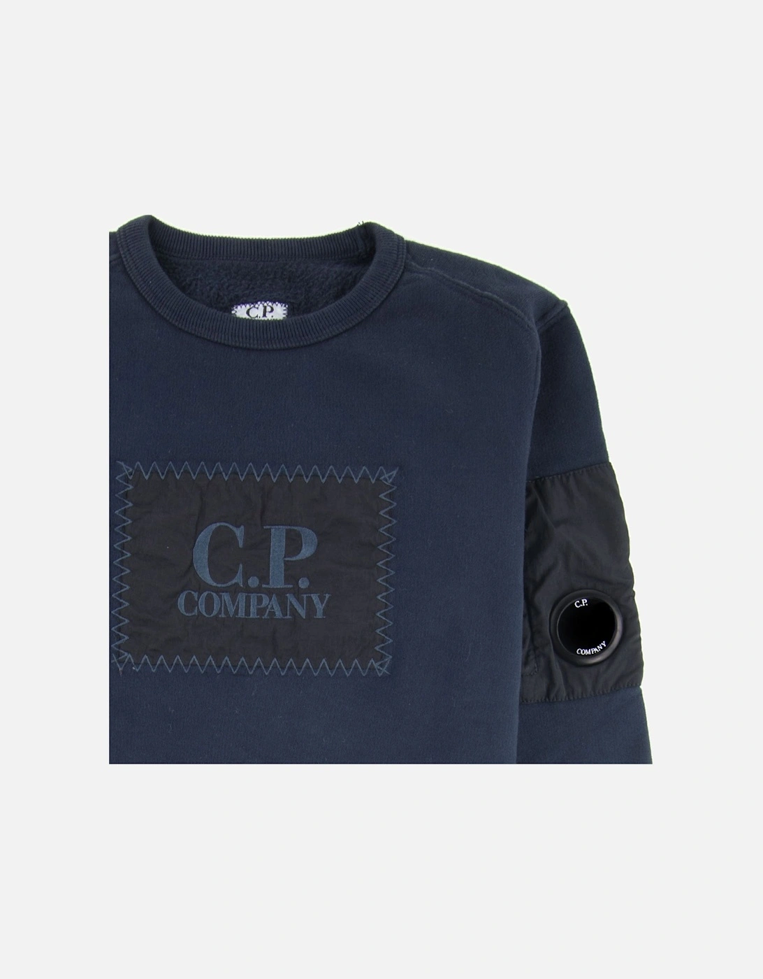 C.P Company Undersixteen Lens Fleece Patch Sweatshirt Navy 888