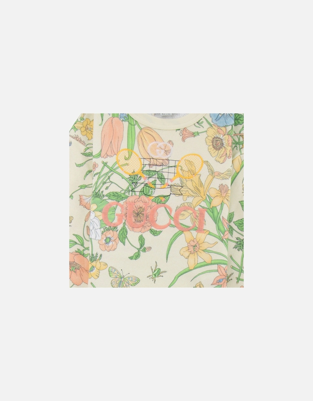Junior Tennis Flower Sweatshirt Cream