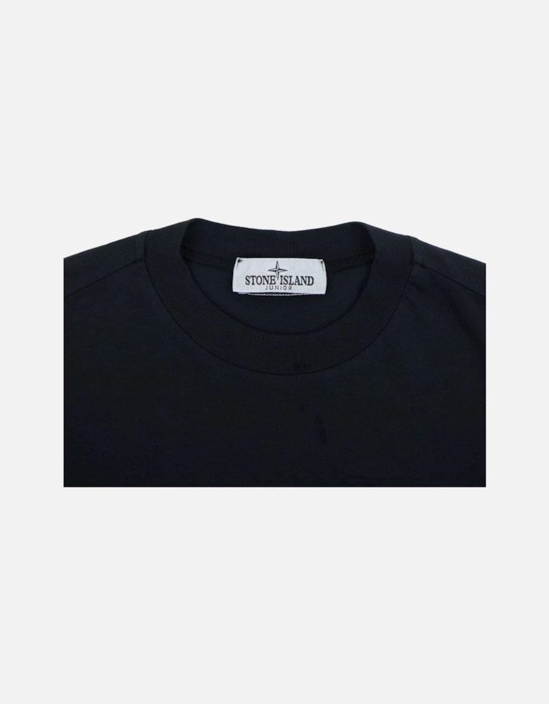 Junior 20347 Pocket Logo Long Sleeve T Shirt Navy V0020