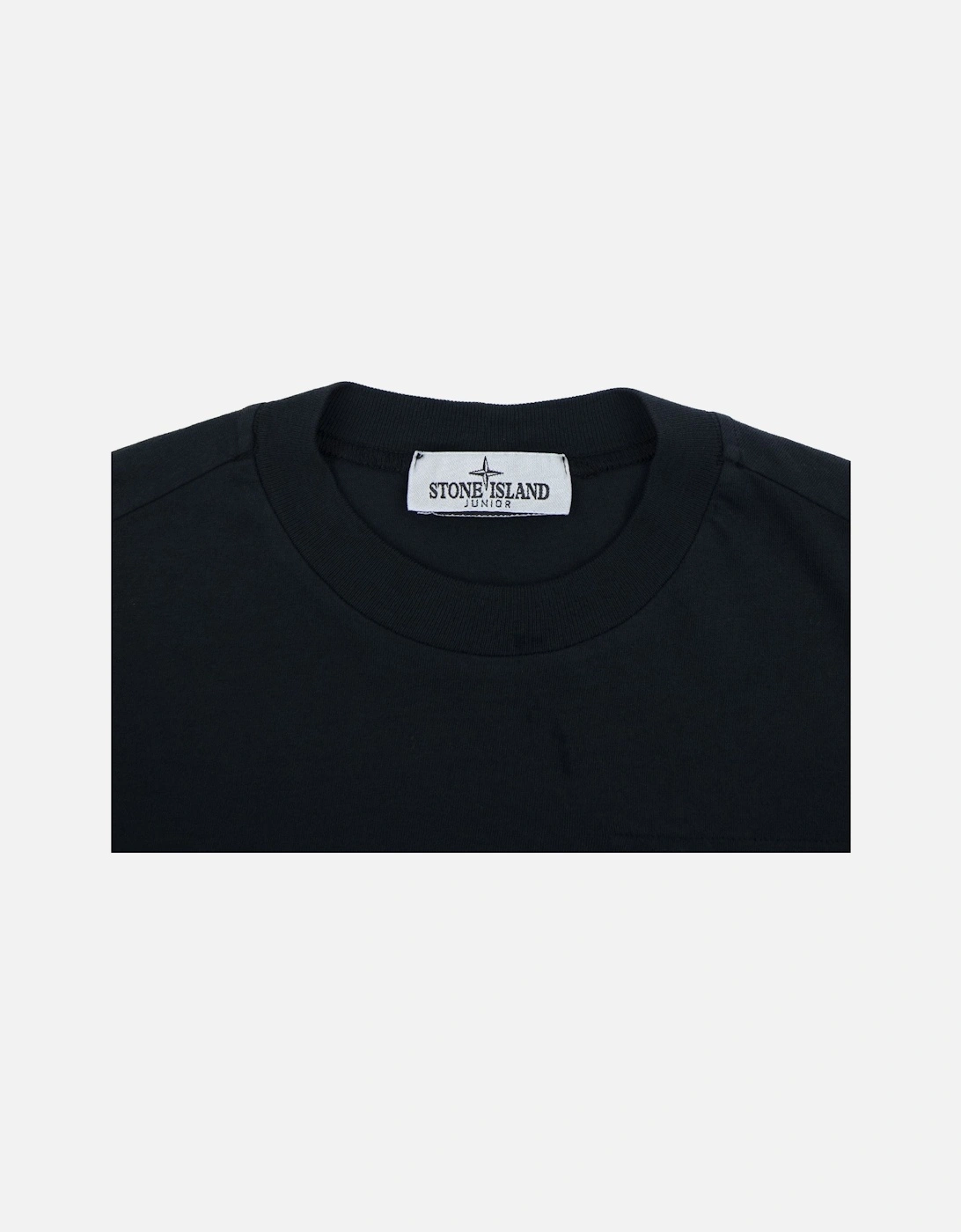 Junior 20347 Pocket Logo Long Sleeve T Shirt Navy V0020