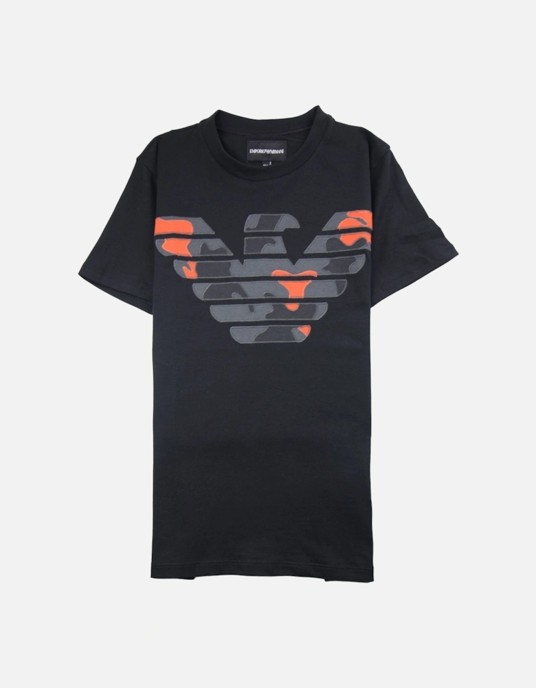 Jnr Camo Eagle T-Shirt Black