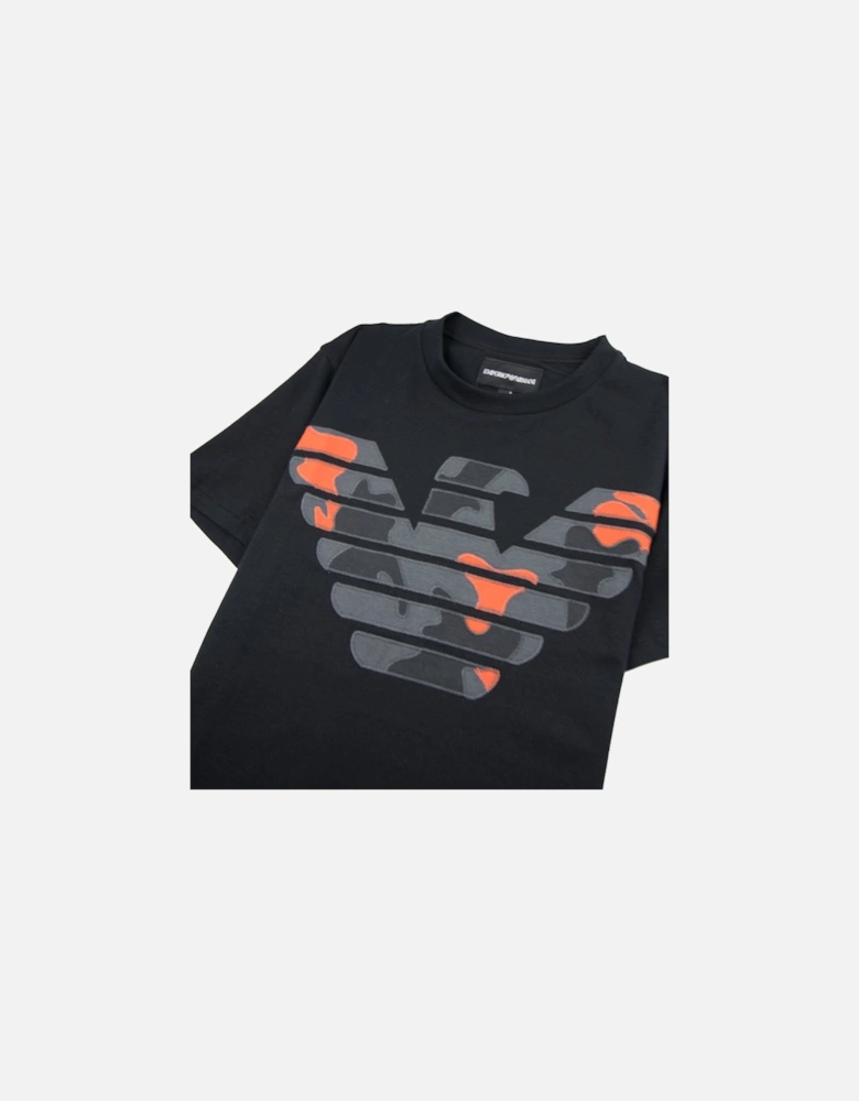 Jnr Camo Eagle T-Shirt Black