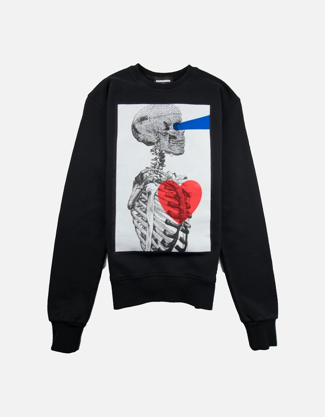 Kids X-ray Heart Print Sweatshirt Black, 3 of 2