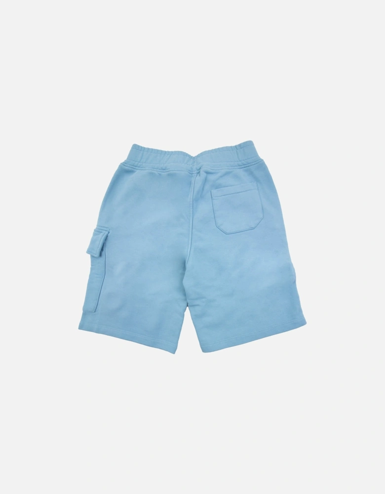 Undersixteen Grey Lens Logo Bermuda Shorts Niagara Blue 853