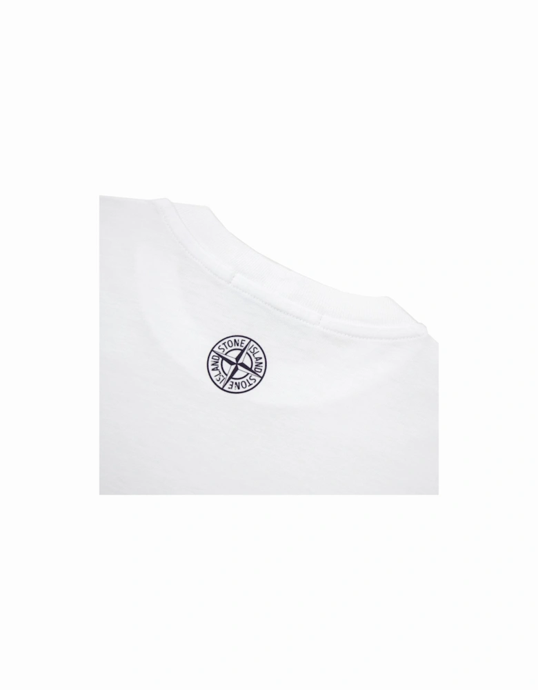 Junior 30/1 Camo Two Print Logo T Shirt White V0001