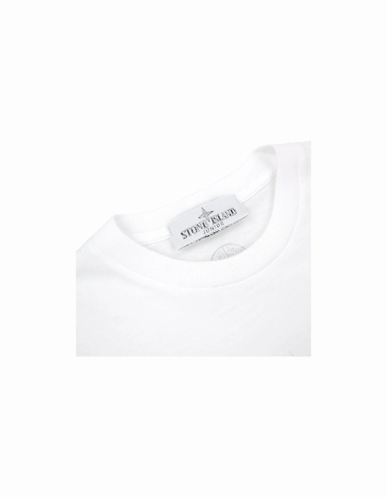 Junior 30/1 Camo Two Print Logo T Shirt White V0001