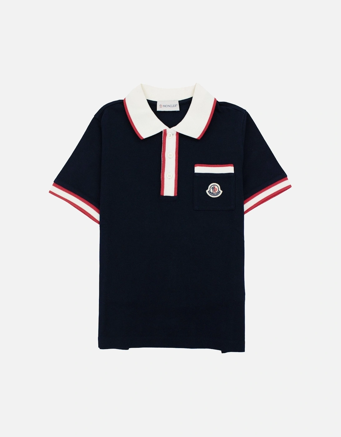Junior Colour Block S/s Polo Navy 778, 5 of 4