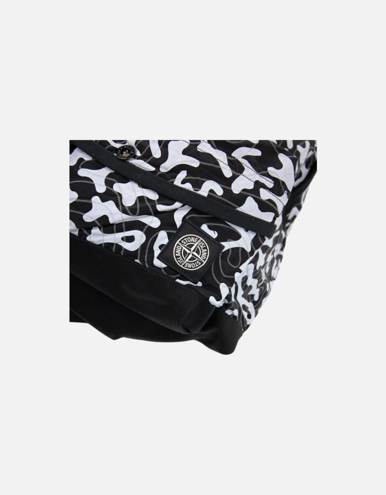 Junior 90765 Nylon Metal Camo Reflective Print Back Pack Black V0029