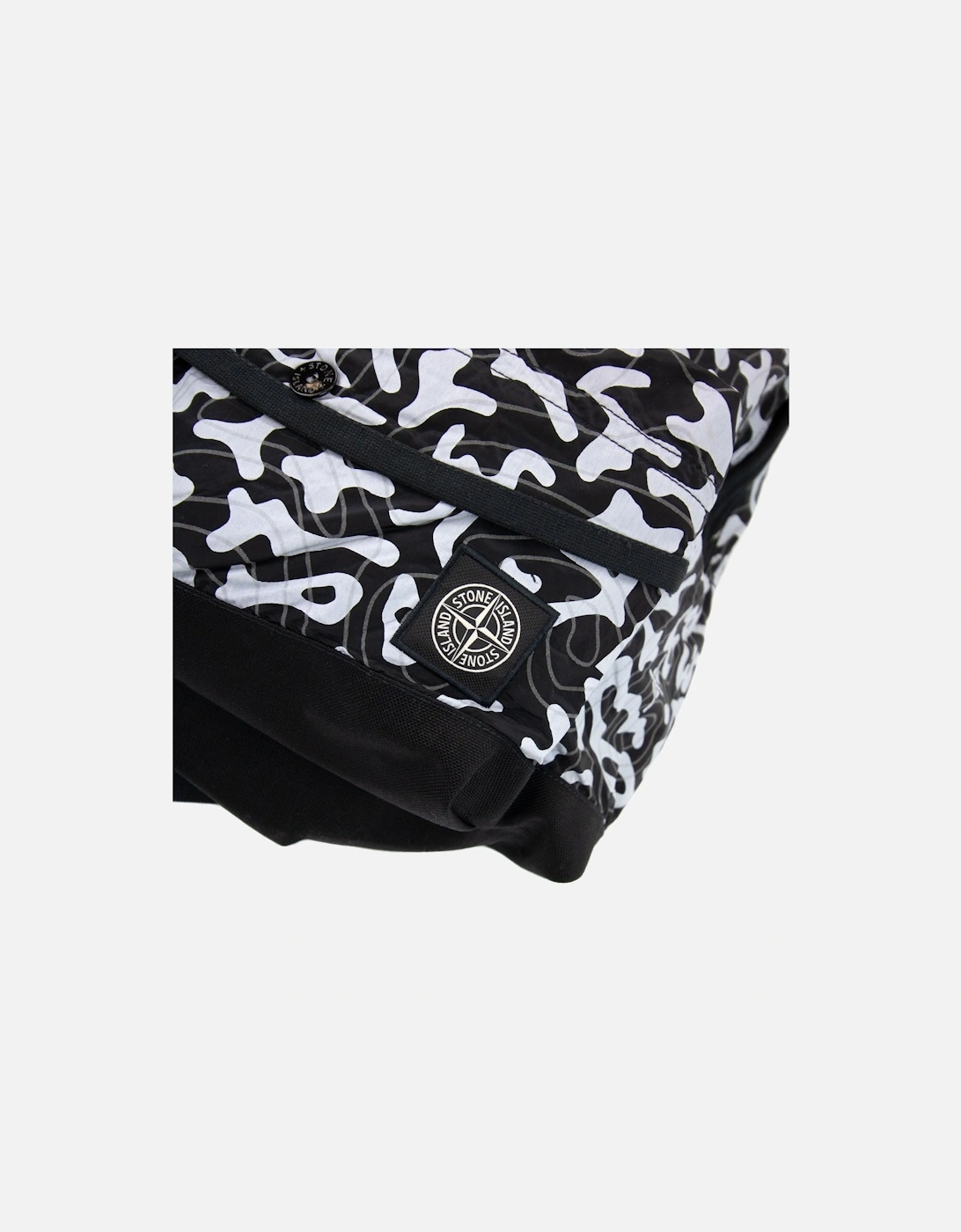 Junior 90765 Nylon Metal Camo Reflective Print Back Pack Black V0029