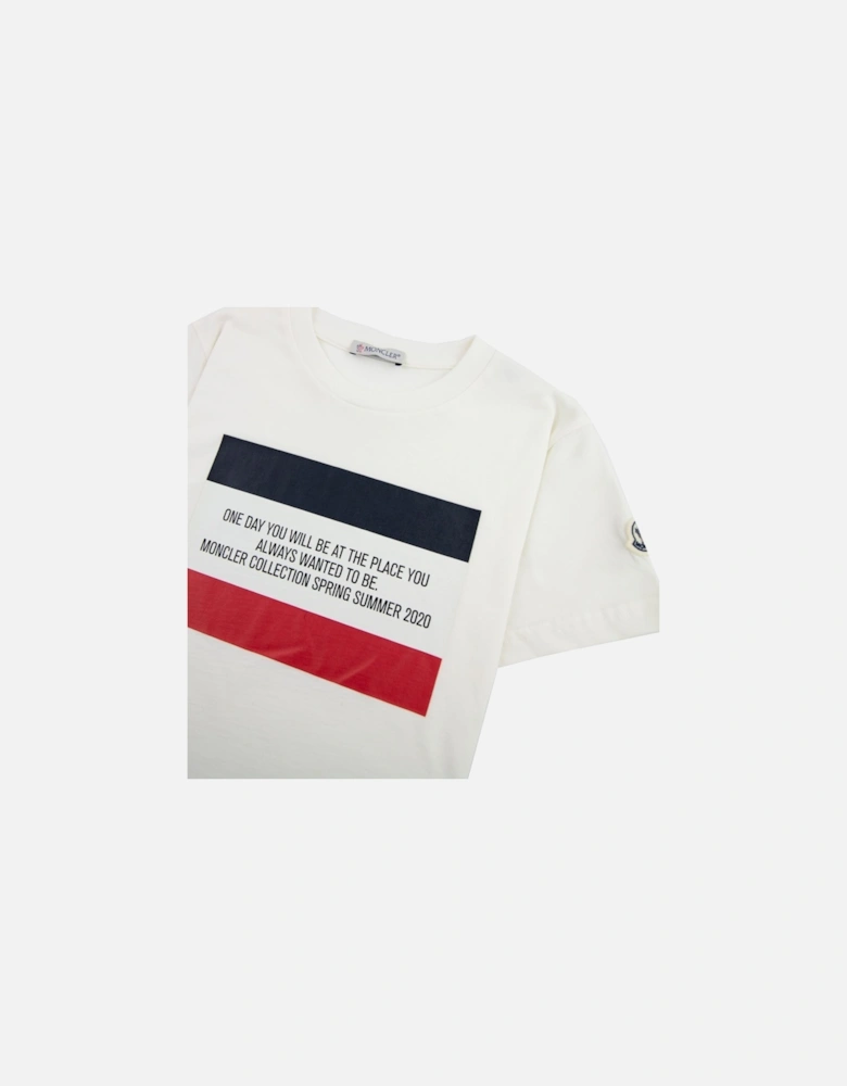 Junior Maglia Quote T-shirt White 034