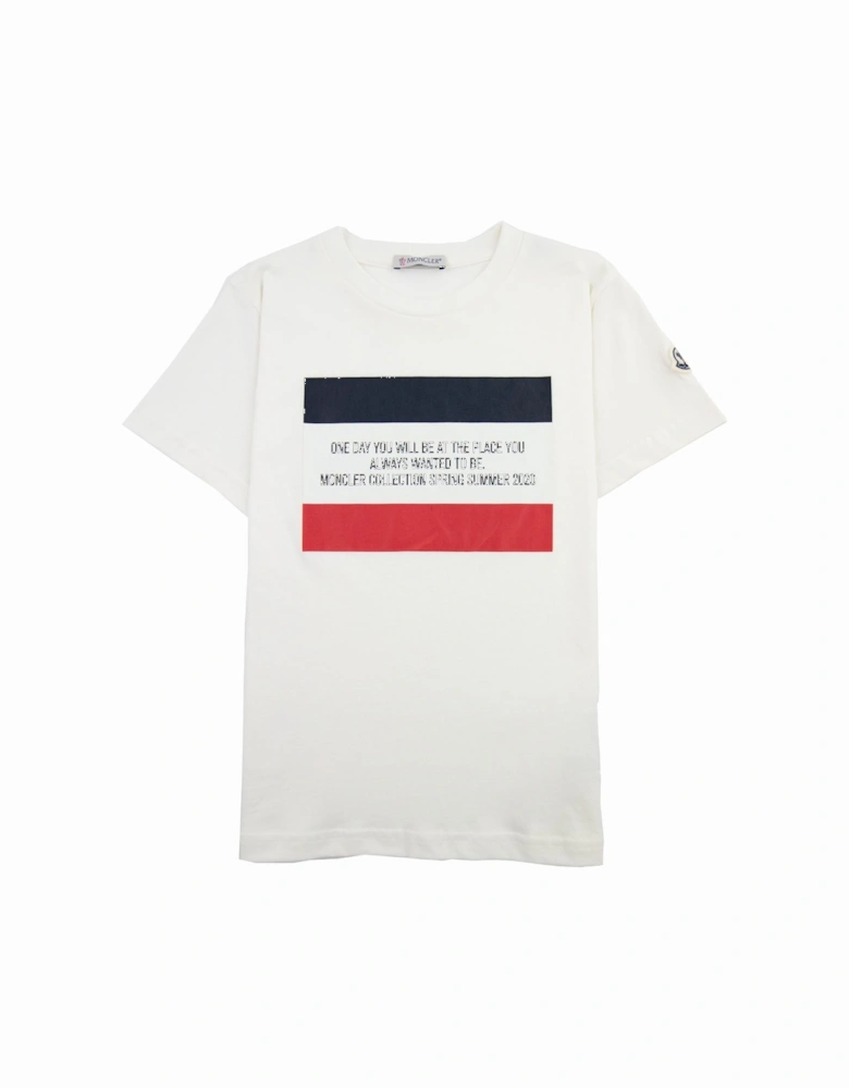 Junior Maglia Quote T-shirt White 034