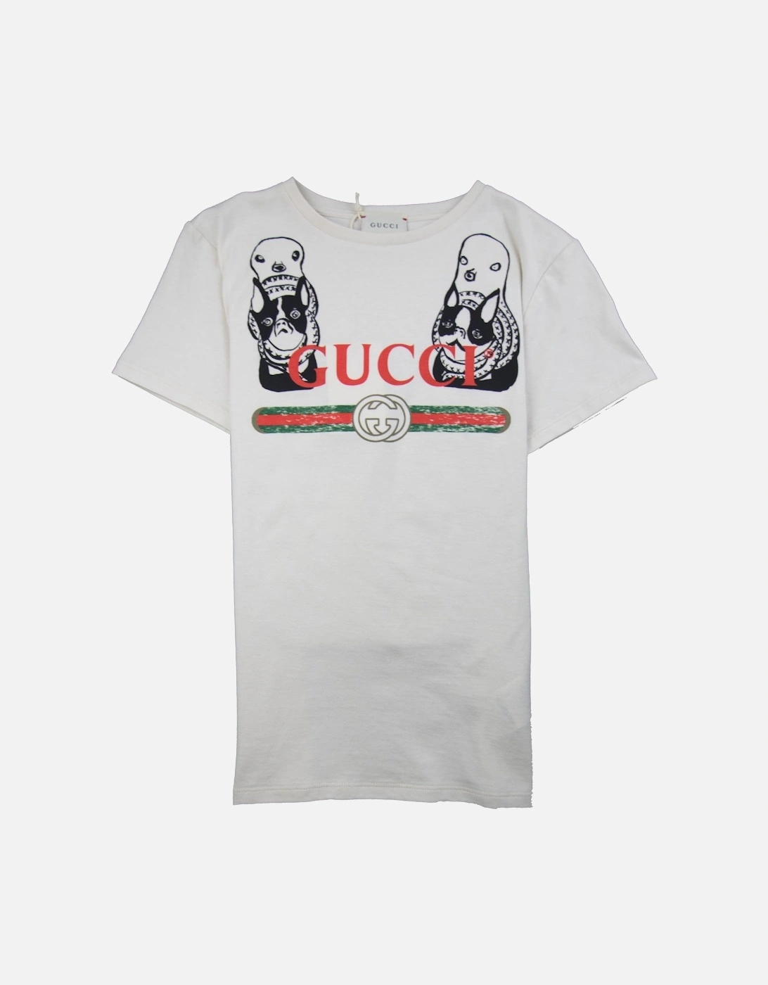 Junior Band Logo with Dogs T-Shirt White, 3 of 2