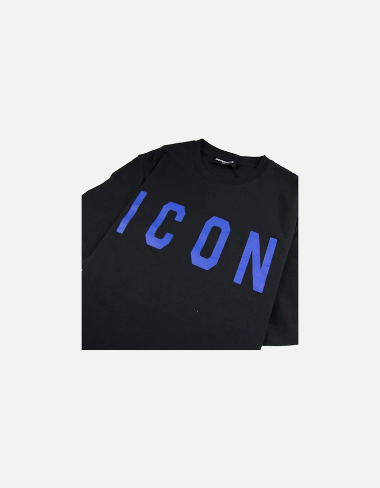 Kids Icon T-shirt Black/Blue