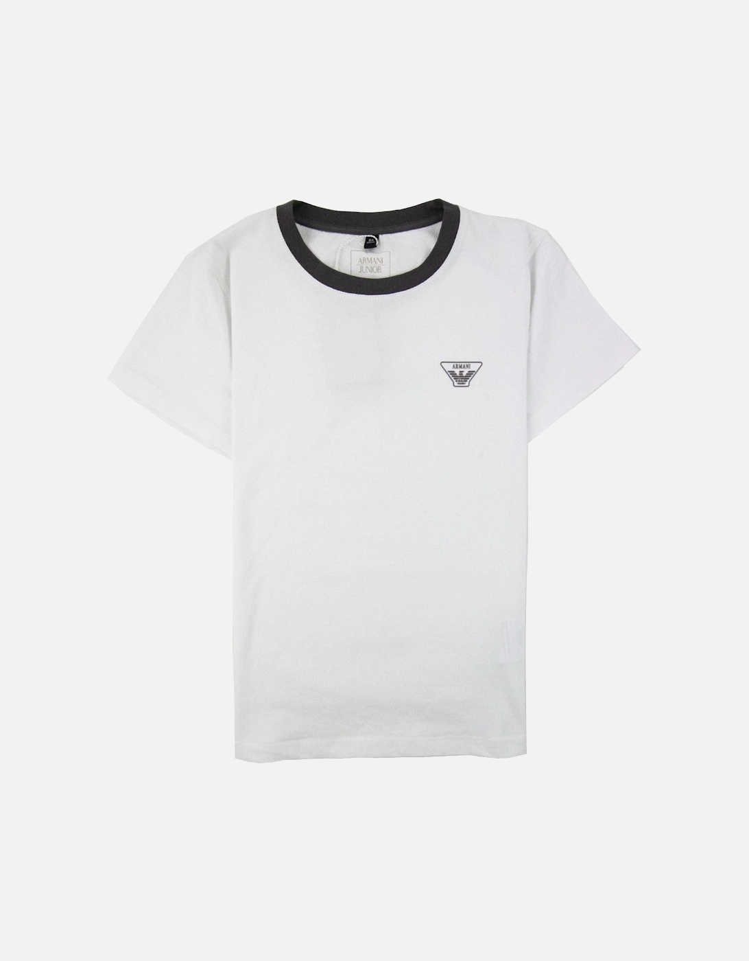 Junior Rubber Logo S/s Crew T Shirt Bianco, 3 of 2