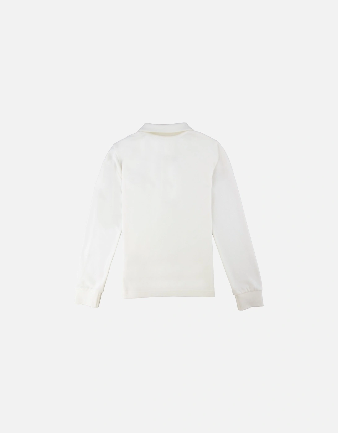 Junior Manica Maglia L/s Polo White 034