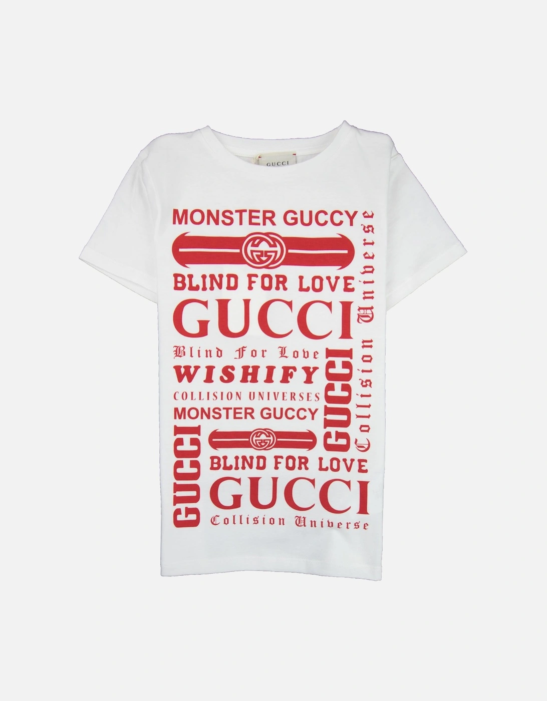 Junior Logomania Print T-Shirt Cream/Red 9250, 3 of 2