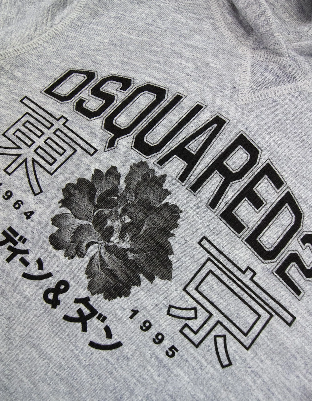 Kids Logo Print Hoodied Sweatshirt Grey