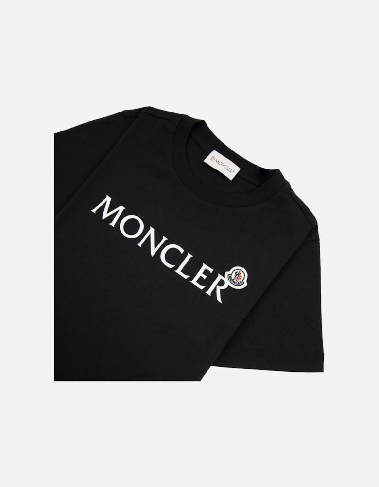 Junior Logo Cotton T-shirt Black 999