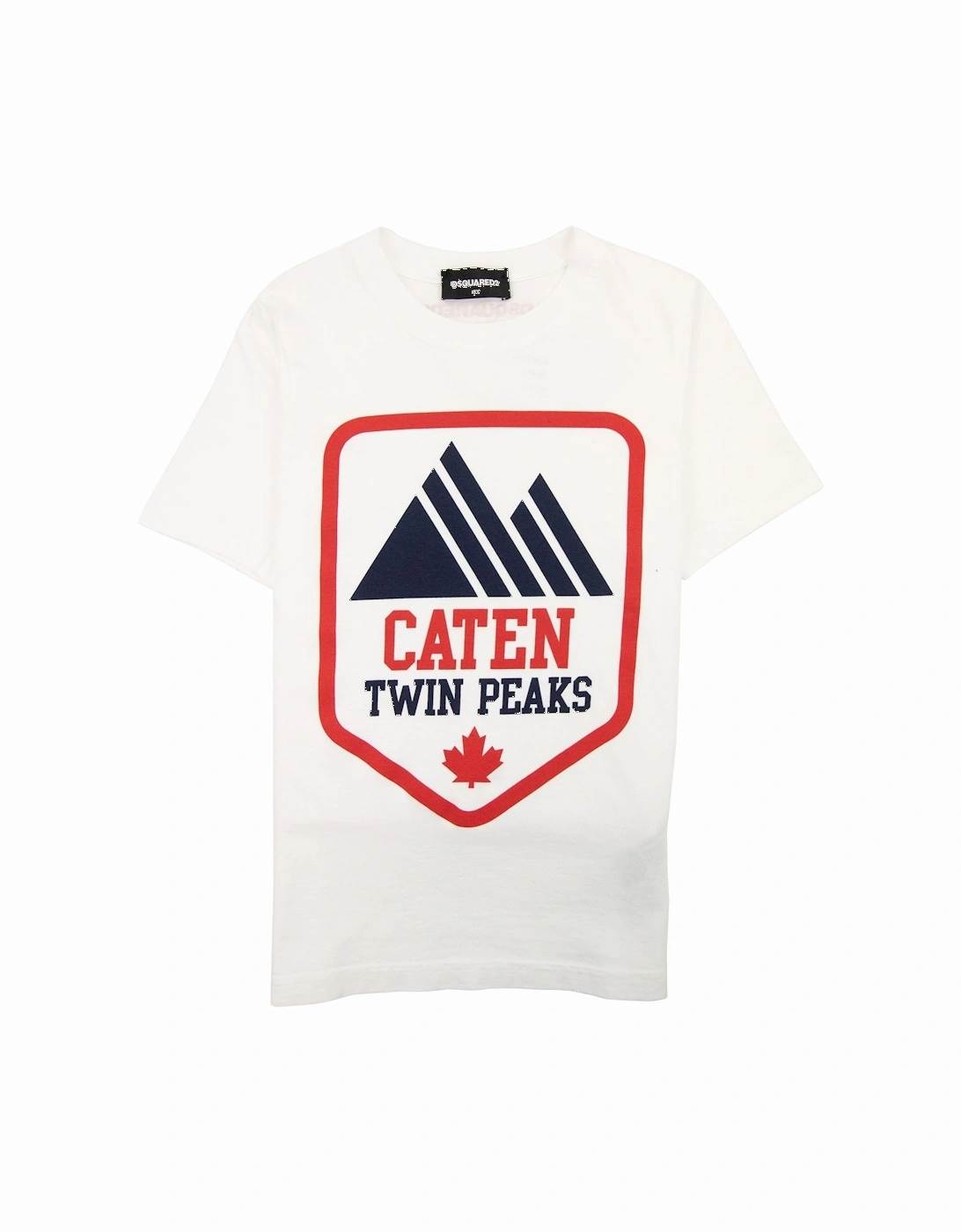 Kids Twin Peaks Logo T Shirt White, 4 of 3