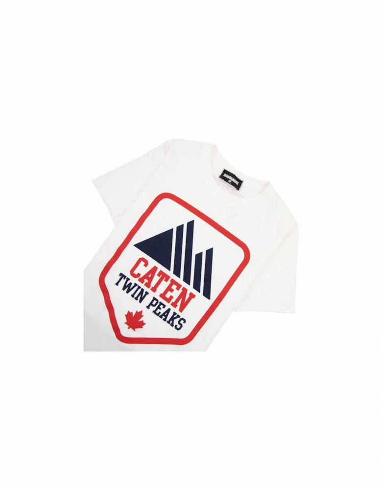 Kids Twin Peaks Logo T Shirt White