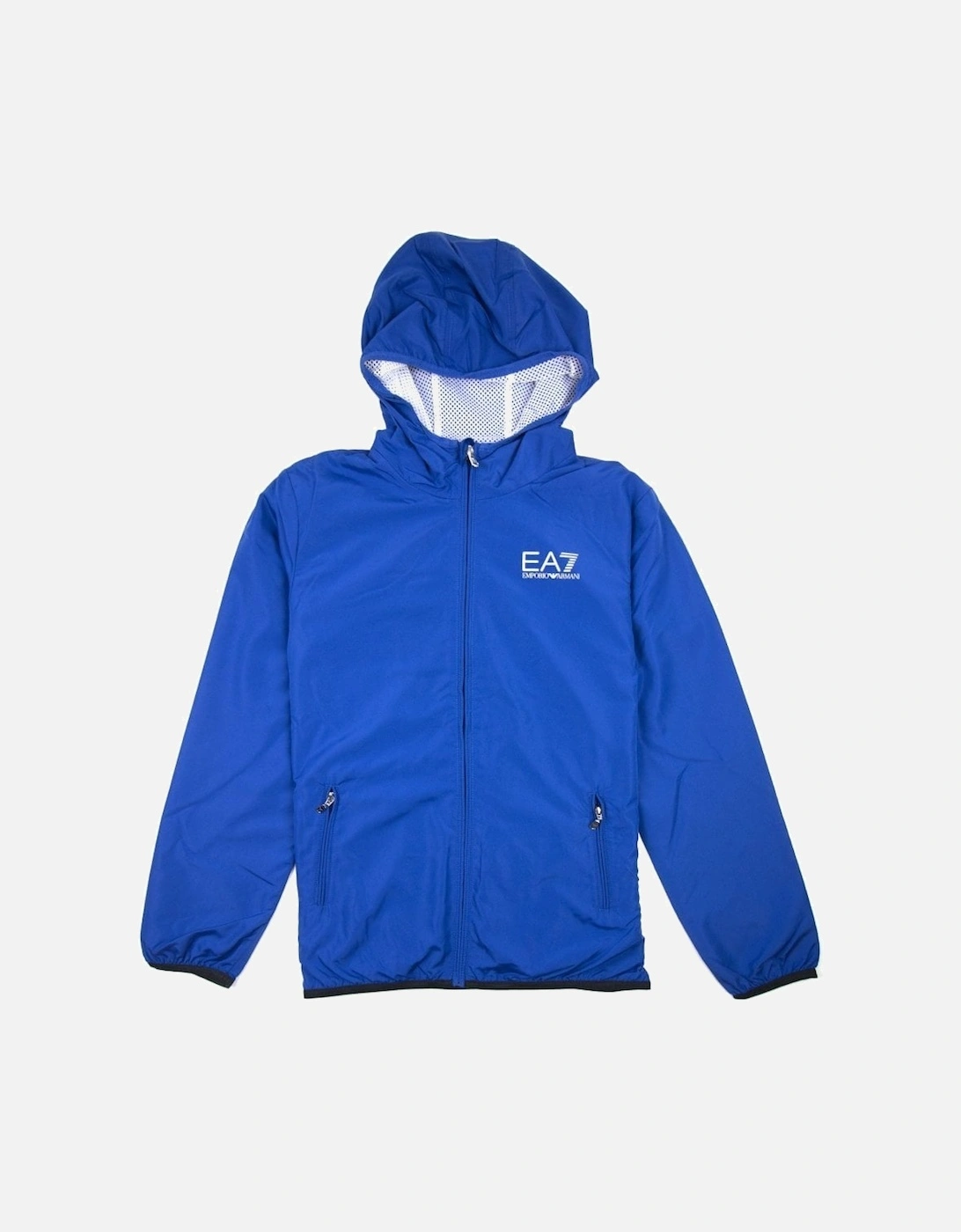Junior Logo Hoodied Bomber Jacket Mazarine Blue, 3 of 2