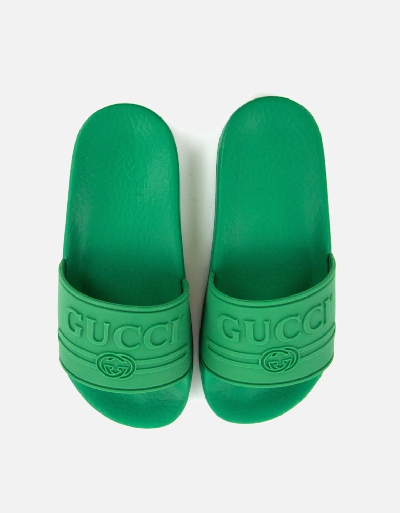 Logo Rubber Slider Green