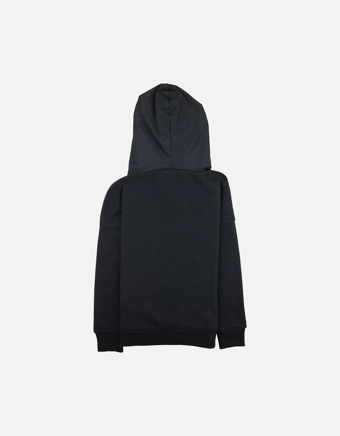 Junior Front Zip Logo Hoodied Sweatshirt Black 999