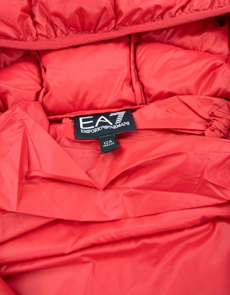 Junior Puffa Jacket Red/black