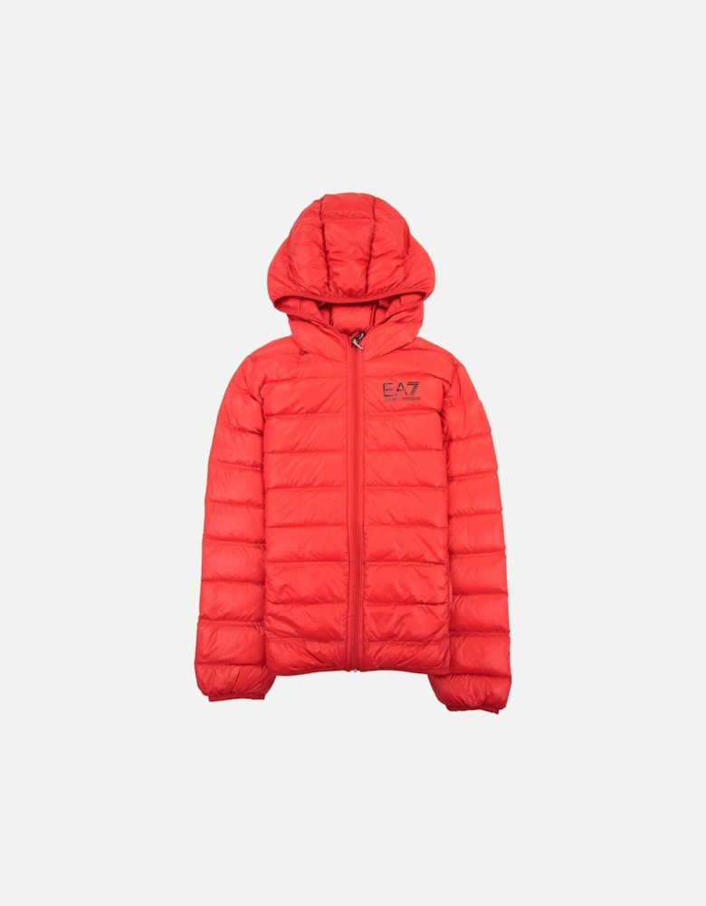 Junior Puffa Jacket Red/black
