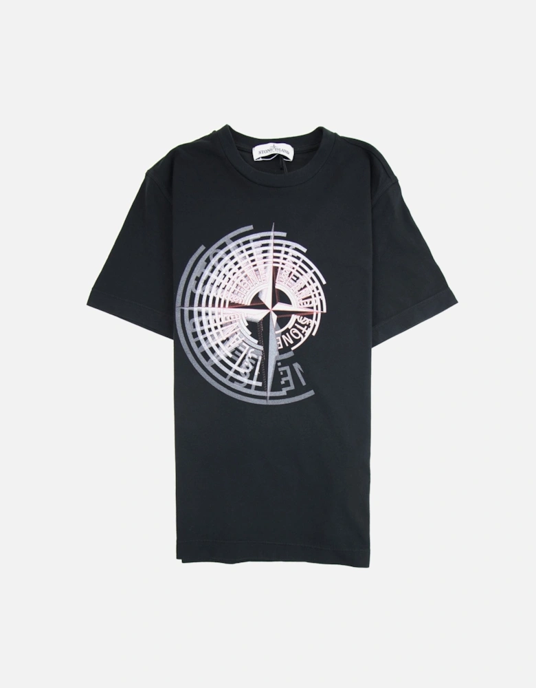 Junior Spiral Compass T-Shirt Black