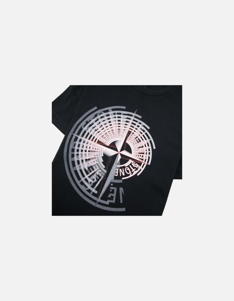 Junior Spiral Compass T-Shirt Black
