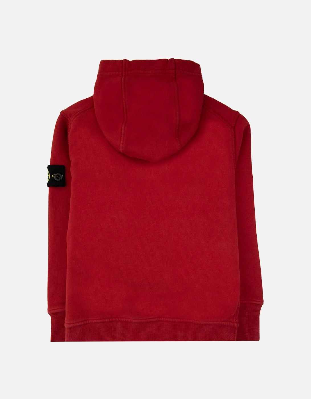 Junior Arm Badge Hooded Sweatshirt Red V0010