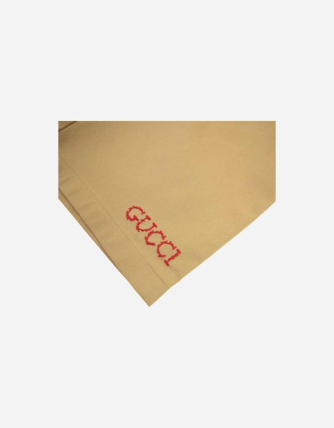 Junior Embroidered Logo Chino Shorts Beige