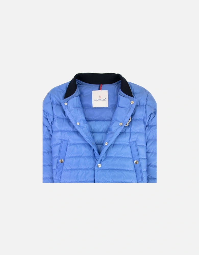 Junior Corbiac Embossed Logo Bomber Jacket Light Blue