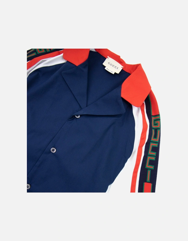 Junior Embroidered Logo S/s Shirt Navy Blue
