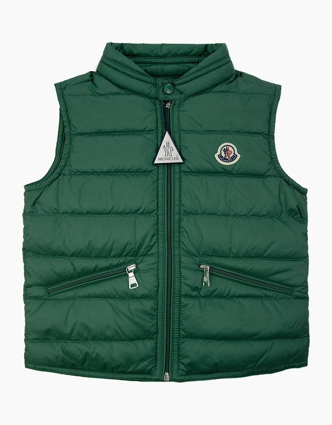 Moncler Junior Gui Down Gilet Emerald Green 84l - Size: 14YRS