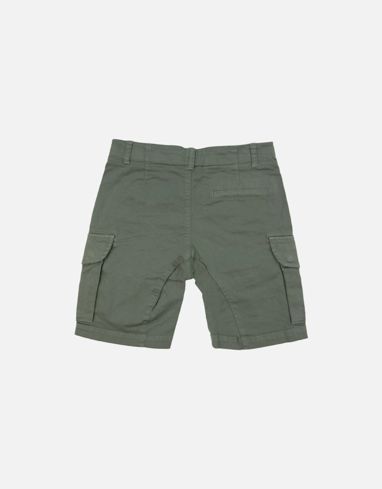 Undersixteen U16 Stretch Sateen Lens Cargo Shorts Green 669