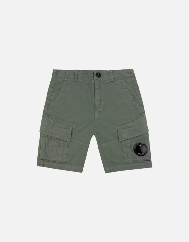 Undersixteen U16 Stretch Sateen Lens Cargo Shorts Green 669