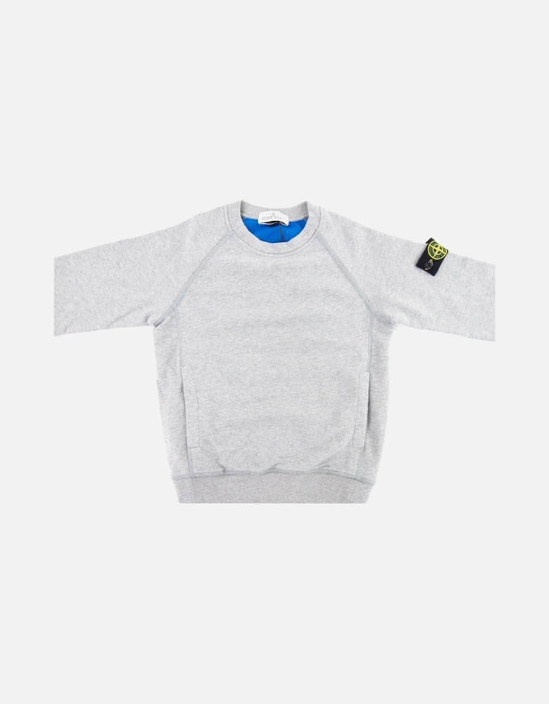 Junior 60938 Pocket Crewneck Sweatshirt Grey/blue V0060