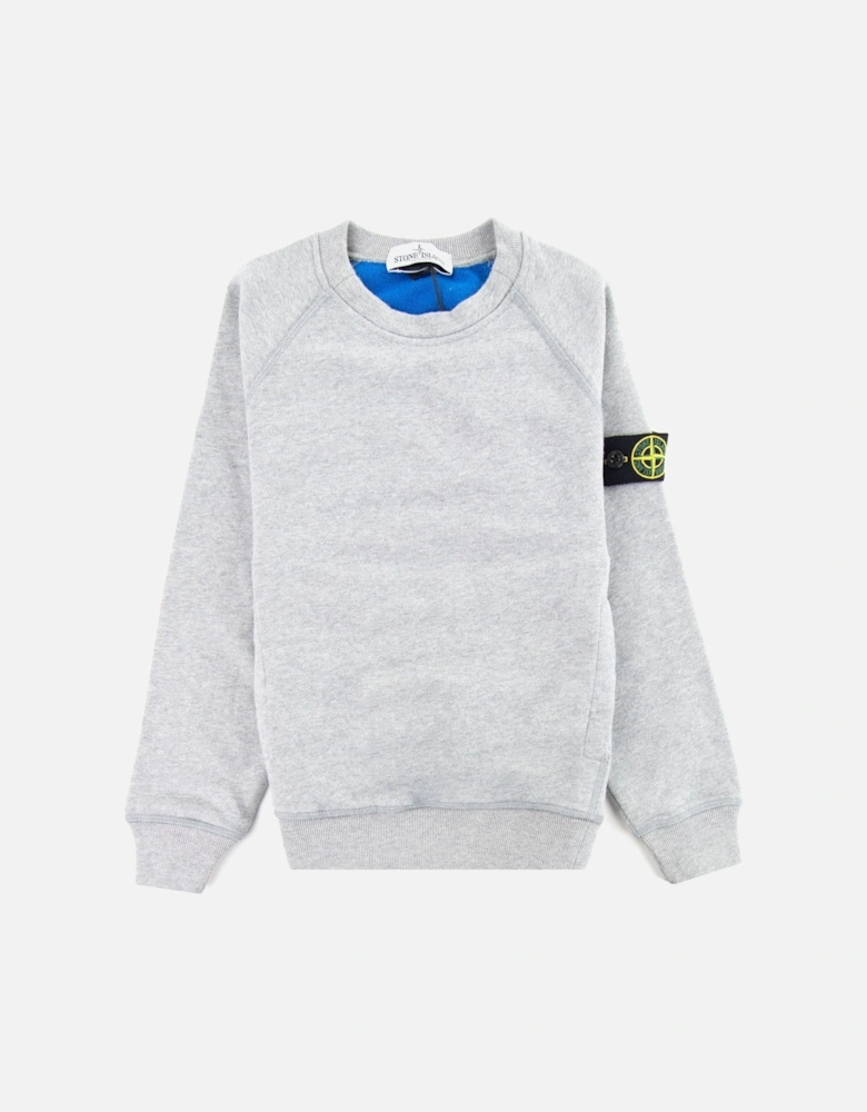 Junior 60938 Pocket Crewneck Sweatshirt Grey/blue V0060