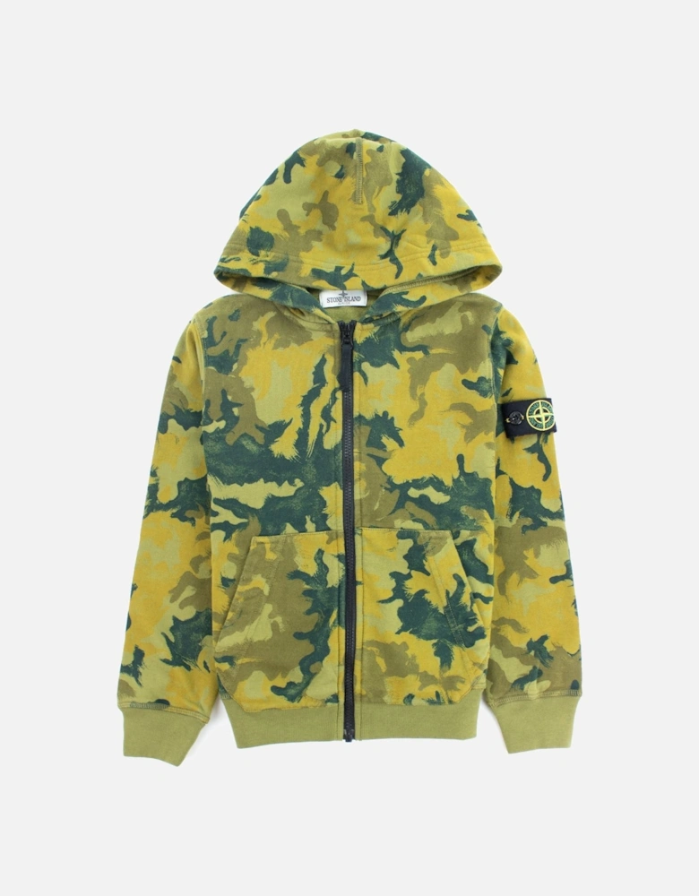 Junior Camouflage Hoodie Olive V0058