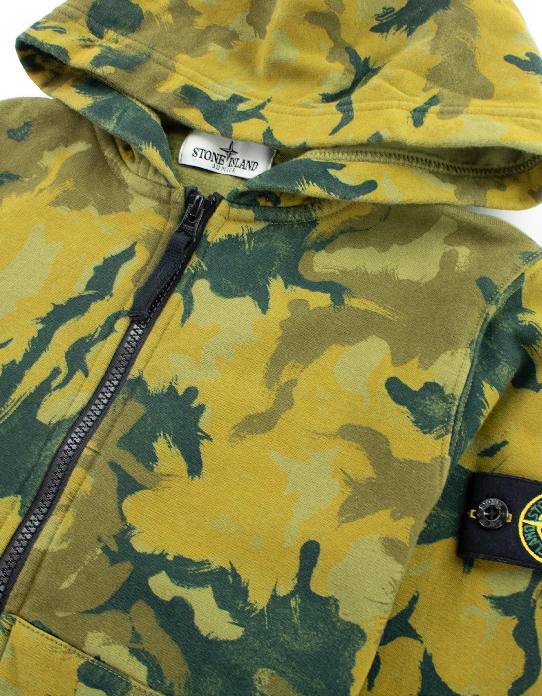 Junior Camouflage Hoodie Olive V0058
