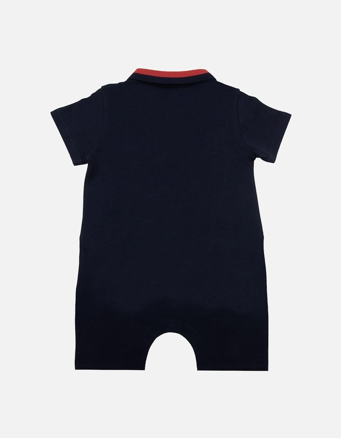 Junior Tutina Trimmed Cotton Romper Navy 776