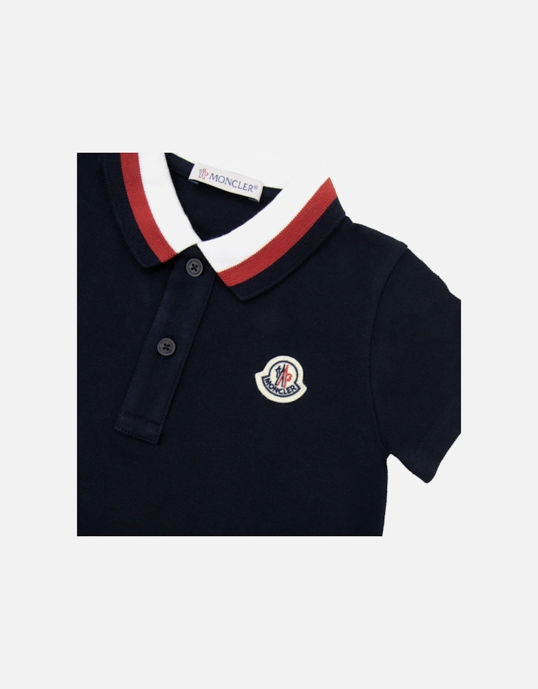 Junior Tutina Trimmed Cotton Romper Navy 776