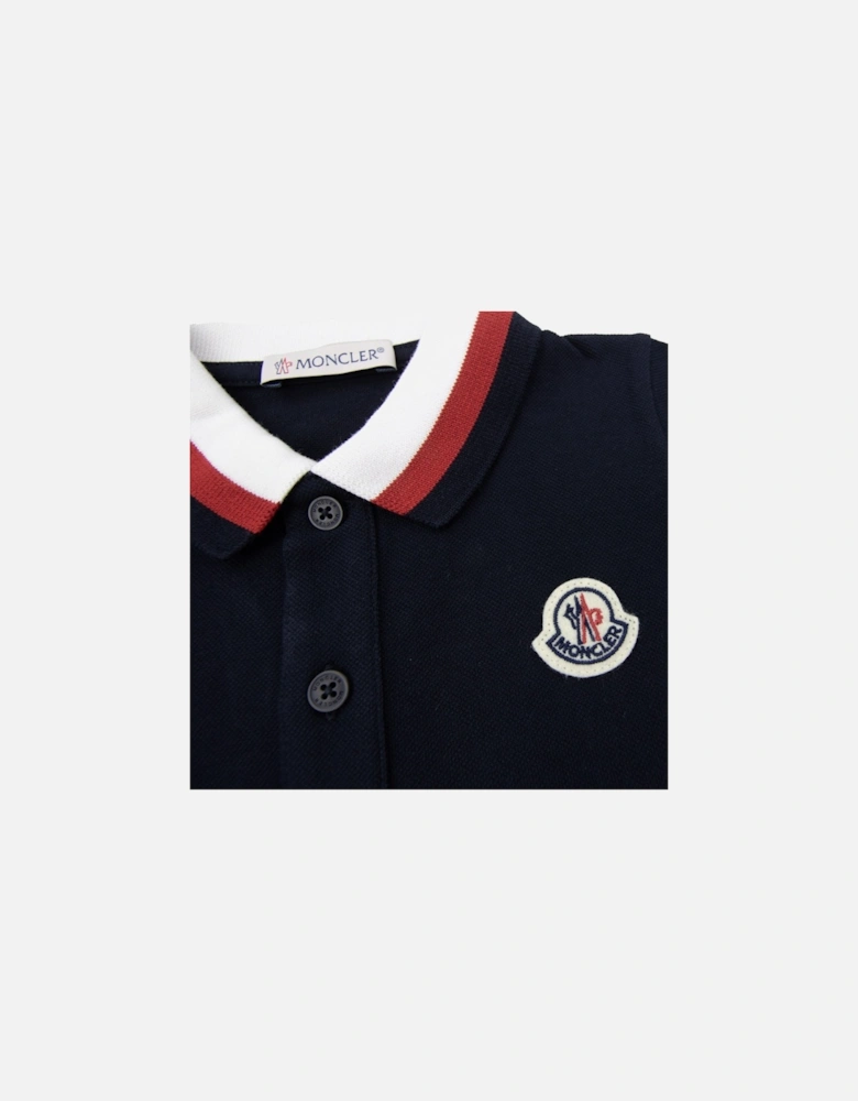 Junior Tutina Trimmed Cotton Romper Navy 776