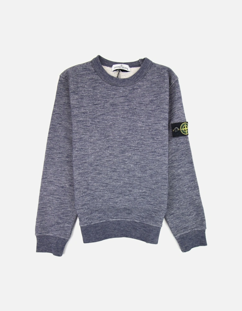 Junior S/S Sweatshirt Marl Blue V0026